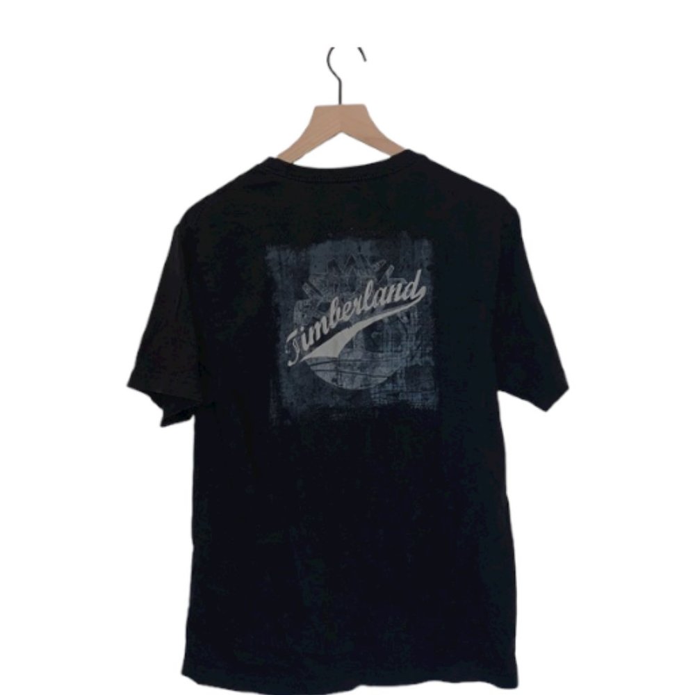 Timberland Men's Black Logo Tee Crewneck Medium